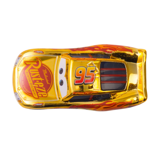 Zabawkowy samochód ze stopu metali 1:55 Disney Pixar Cars 3 Złoty Zygzak McQueen Metalowy model dla dzieci Kolekcjonerska figurka z filmu