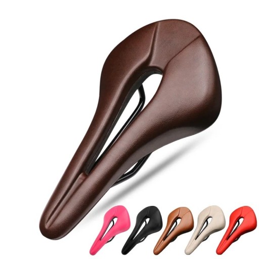 Zacht zadel voor fiets met holle midden 265 × 150 mm PU en gel schuim van dubbele dichtheid met dubbele veren voor comfortabel fietsen