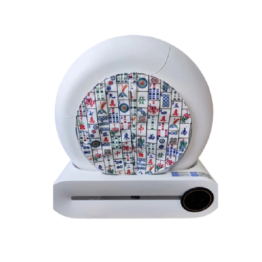 Záclona na kočičí toaletu s motivem asijských symbolů 25 cm kryt vstupu bílá pro automatickou kočičí toaletu domácí použití