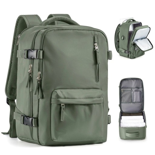 Zaino da viaggio in nylon impermeabile 40 x 20 x 25 cm Tasca impermeabile Tasca laterale per bottiglia Doppio zip Bagaglio a mano Da aereo