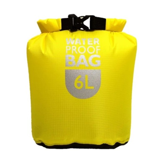 Zaino impermeabile secco 6l Borsa in poliestere per nuoto, rafting, kayak, fiume, trekking, vela e canoa Borsa leggera impermeabile