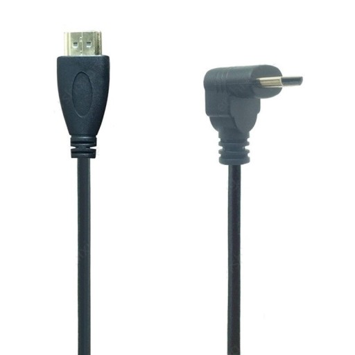 Zakrzywiony kabel połączeniowy Mini HDMI do HDMI 50 cm