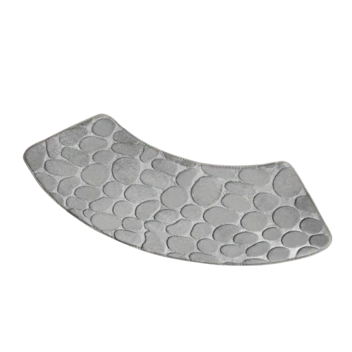 Zakulacená fürdőszobai szőnyeg 40 x 100 cm 3D kövekkel, puha nedvszívó szőnyeg csúszásmentes aljzattal zuhanyhoz és fürdőkádban