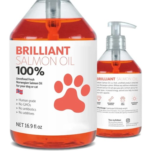 Zalmlolie voor honden en katten 200 ml Met 21 omega vetzuren Voedingssupplement voor een gezonde vacht bij dagelijks voer en traktaties
