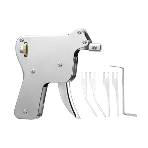 Zámečnická sada pro otevírání zámků pistolový nástroj 11,5 x 11,5 x 2 cm mechanický systém pro servis zámků a cylindrických vložek