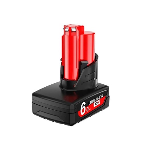 Zamiennik baterii do Milwaukee M12 6000 mAh 12 V litowo-jonowy z ochroną Czerwono-czarny Dla narzędzi akumulatorowych i wkrętarek oraz wiertarek