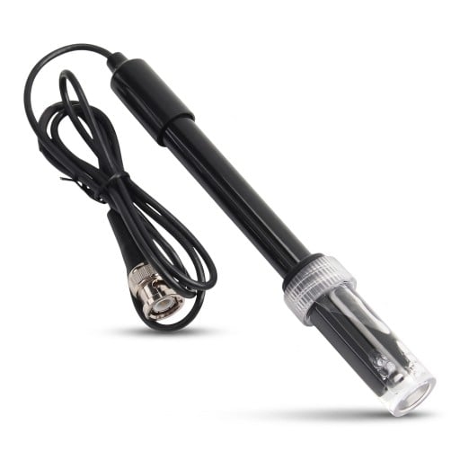 Zapasowa sonda pH z konektorem BNC Q9, 0–14 pH, kabel 1,2 m, szklana elektroda, czarna, do miernika pH, akwarium, hydroponiki i laboratorium