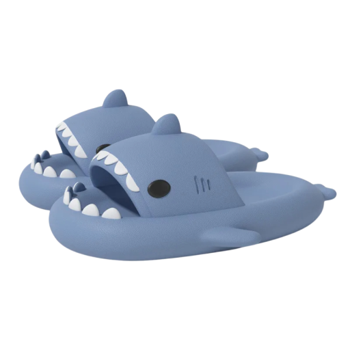 Zapatillas antideslizantes con forma de tiburón para niños y adultos Boca abierta con dientes Aletas salientes Zapatillas de casa unisex Regalo original