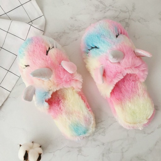 Zapatillas de mujer - Unicornio colorido