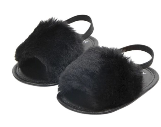 Zapatillas de niña con pelo