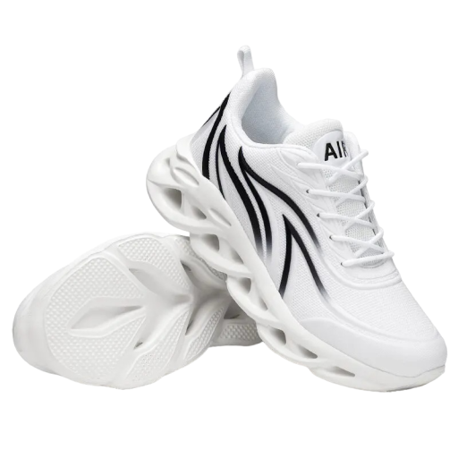 Zapatillas de running para hombre, blancas, con suela antideslizante, deportivas, transpirables, suaves y con absorción de impactos