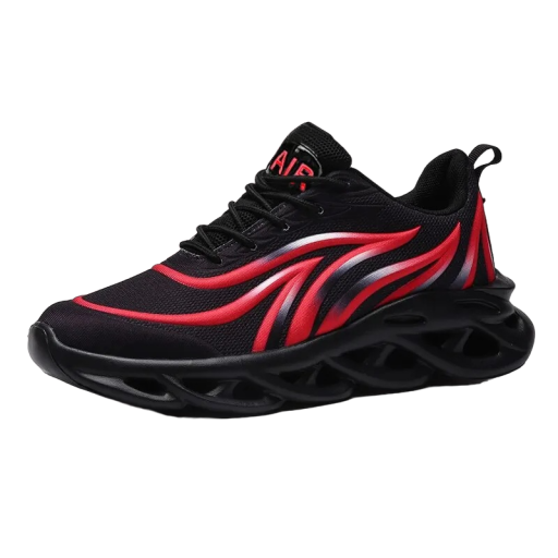 Zapatillas de running para hombre, suela antideslizante, color negro, transpirables, suaves, con absorción de impactos, V237