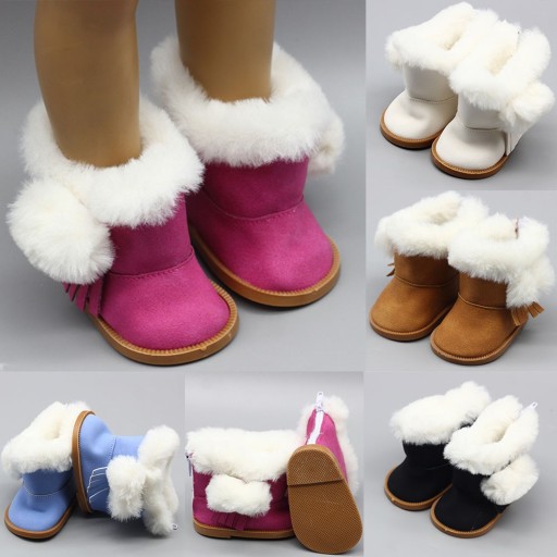 Zapatos forrados de piel para muñeca
