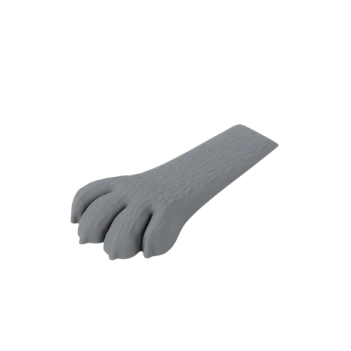 Zărășcă de ușă din silicon 9,3 x 2,3 x 1 cm Căptușeală antiînchidere Lăbuță gri Zărășcă de siguranță Cameră pentru copii Birou Acasă