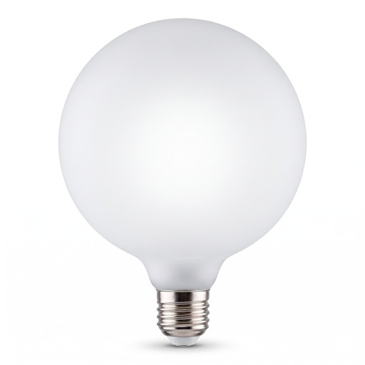 Żarówka LED G80 w kształcie kuli Mlecznobiała bańka 11,5 x 8 cm Gwintowa podstawa Zimne białe światło 6500 K Do lamp i opraw oświetleniowych