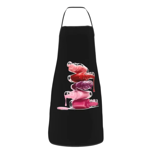Zástěra pro dospělé 50x75 cm Bez rukávů Zavazování za krkem Motiv nehty Kosmetika Lak na nehty Malování Kuchyně Vaření Kreativní ochrana