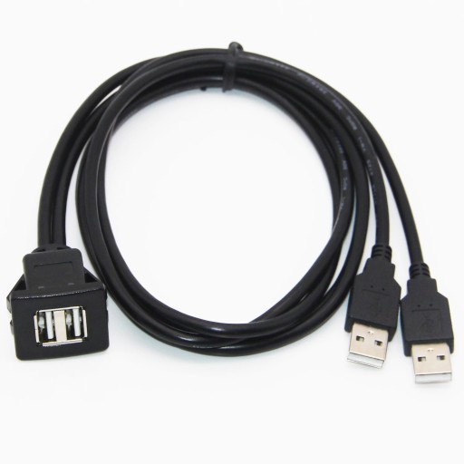 Zásuvka 2x USB s kabelem