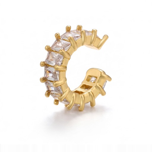 Záušnice fără perforare 1 buc Ear cuff cu zirconii 16 mm Manșetă în formă de C Cercei clip pe cartilaj strălucitori