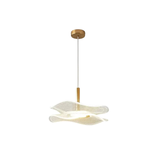 Závesné LED svietidlo zlaté akrylový list tienidlo 20 x 20 x 15 cm kábel 150 cm základňa 10 cm tri teploty svetla 7 W nad jedálenský stôl