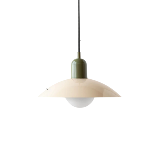 Závesné svietidlo retro béžové tanierové tienidlo priemer 32 cm výška 22 cm kábel 120 cm kov objímka E27 do kuchyne a obývacej izby