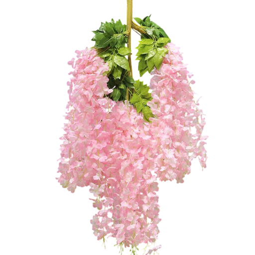 Závěsné umělé girlandy převislé květinové dekorace 110 cm sada 12 ks vícebarevné pro svatbu balkon pergolu interiér