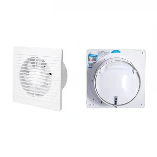 Závesný nástenný ventilátor 220V Biely 18 W 180 m³/h Tichý odsávací ventilátor WC Kúpeľňa Kuchyňa Okno EU zástrčka 150x150x100x80 mm