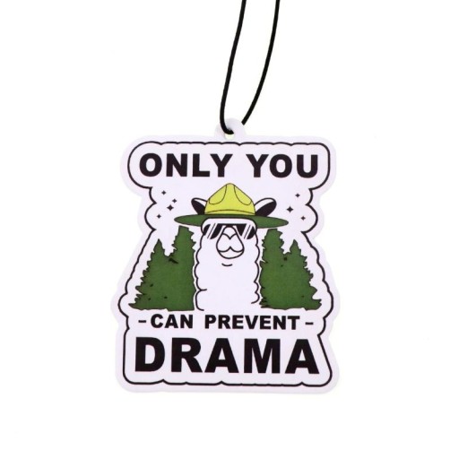 Závěsný osvěžovač vzduchu do auta s potiskem ONLY YOU a motivem lamy voňavý přívěsek aromaterapie bílý zelený doplněk interiéru