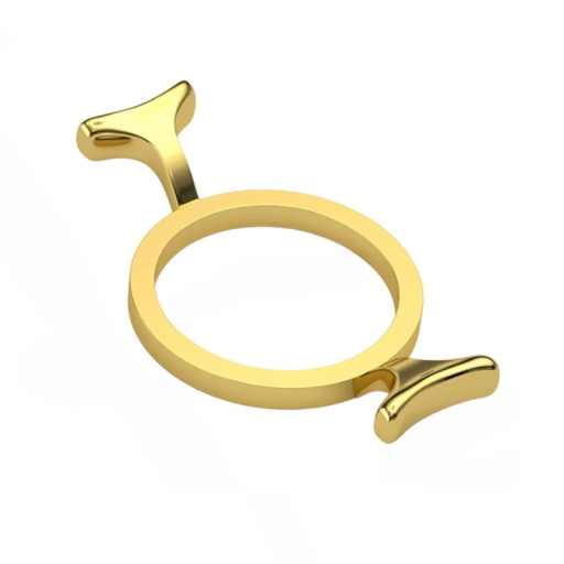 Zegelstempel 6,5 x 3,6 cm voor stempelkappen van 3 cm Gouden messing stempel voor het verzegelen van enveloppen, aankondigingen en decoraties