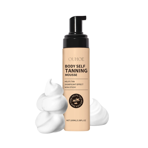 Zelfbruinende mousse voor gezicht en lichaam 100 ml Waterdichte mousse textuur met actief complex voor een natuurlijke zongebruinde teint zonder zon en zonder strepen