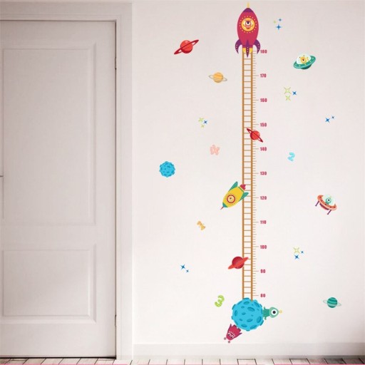 Zelfklevende kindermaat voor aan de muur