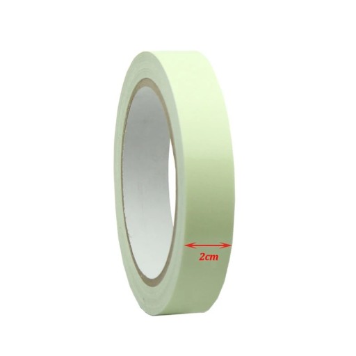 Zelfklevende lichtgevende tape 3 m x 2 cm fluorescerende veiligheidsband voor binnen- en buitengebruik