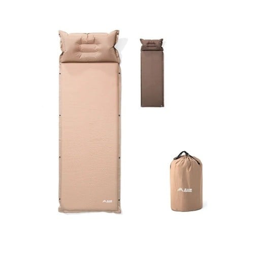 Zelfopblazende slaapmat 192 x 65 x 3 cm met geïntegreerd kussen Automatische ventil Opgevouwen 35 x 19 cm Voor kamperen en reizen