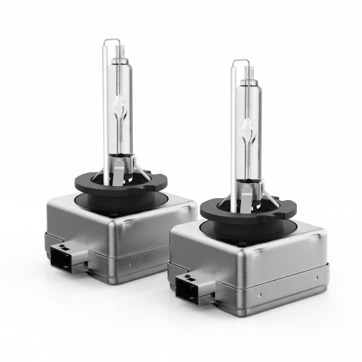 Zestaw 2 sztuk xenonowych żarówek D2S 35 W 12 V 8000 K Szklany palnik i metalowe uchwyty Białe światło z niebieskim odcieniem Do reflektorów