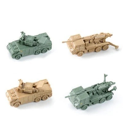 Zestaw 4 sztuk modeli techniki wojskowej HQ-17A i PCL-181 w skali 1:144 z plastiku ABS modele kolekcjonerskie do dekoracji i dla modelarzy