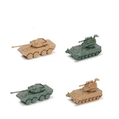 Zestaw 4 sztuk modeli techniki wojskowej ZTL-11 i PGZ-95 w skali 1:144 z plastiku ABS modele kolekcjonerskie do dekoracji i dla modelarzy