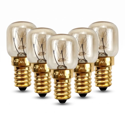 Zestaw 5 sztuk żarówek LED E14 Mała cylindryczna bańka z zaokrąglonym końcem 15 W 2,2 x 5 cm Metalowy gwint do lamp i oświetlenia