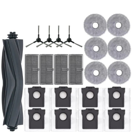 Zestaw akcesoriów do odkurzacza robotycznego 23 szt. główna szczotka, mopy, filtry, worki i zamiatacze do Dreame L10s Pro Ultra Heat oraz X30 Ultra