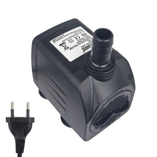 Zewnętrzna pompa zanurzeniowa JN-3500 60 W z przepływem 3500 l/h i wysokością podnoszenia 3,5 m o wymiarach 138 x 87 x 103 mm w czarnym kolorze do kaskady