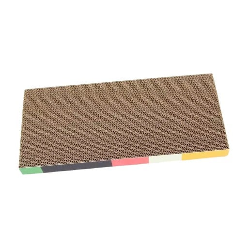 Zgâriator pentru pisici din carton, drept, 43x20x3 cm, suprafață ușoară de zgâriat, zonă de odihnă, protecție pentru mobilier, potrivit