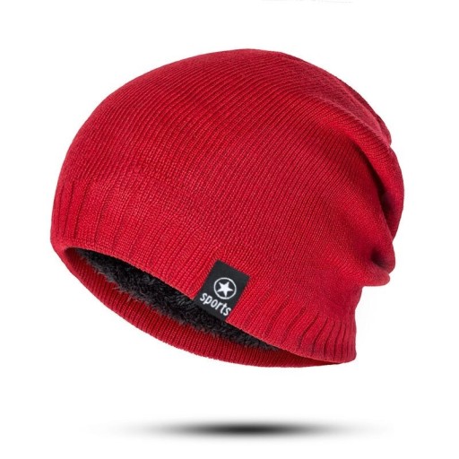 Zimní beanie čepice s kožíškem