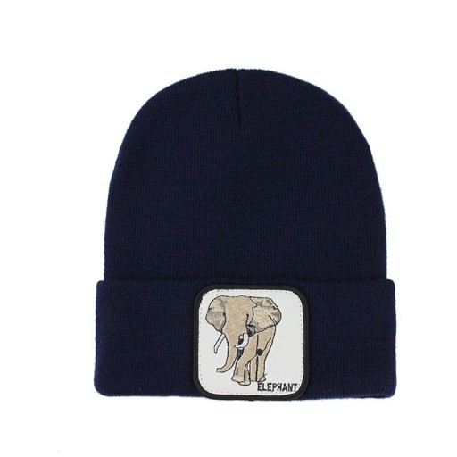 Zimowa czapka z nadrukiem słonia