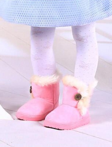Zimowe buty dziewczęce z futrem