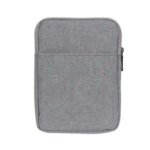 Zip Case for E-Reader 15 x 21 cm Polyester Padded with Front Pocket for Cable for Backpack and Travel Bag