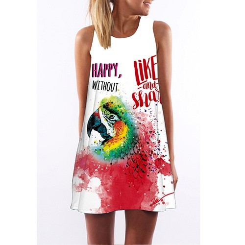 Zomerjurk met print voor dames A740