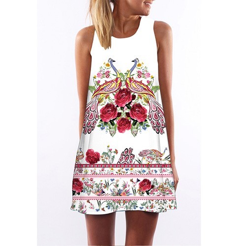 Zomerjurk met print voor dames A740