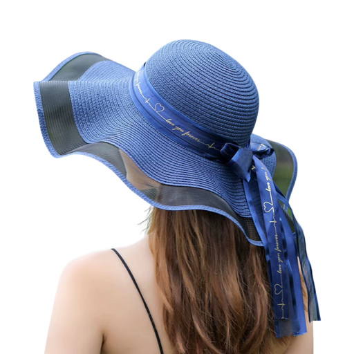 Zomerse strohoed voor dames 54-58 cm Brede rand UV-bescherming Verstelbare omtrek Modeaccessoire voor op vakantie en buitenshuis