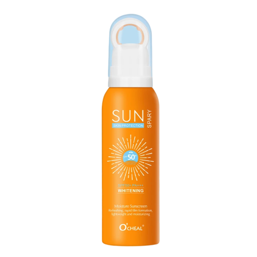 Zonnebrand spray tegen veroudering en rimpels hydraterend en verlichtend 150 ml SPF 50+ PA+++ met draaibare verstuiver voor gezicht en lichaam