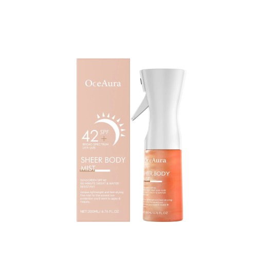 Zonnebrand spray voor het gezicht SPF 42 breed spectrum UVA en UVB bescherming 200 ml waterbestendig snel drogend hydraterend voor strand en dagelijks gebruik