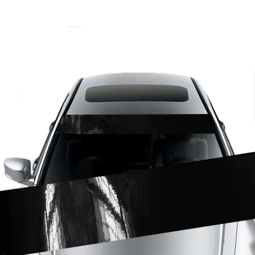 Zonnefolie voor voorruit 20×150 cm Glanzend zwart 3D vinylfolie Zonneblinden PVC Decoratieve folie voor auto Voor- en achterruit