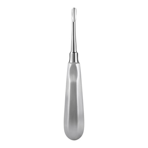 Zubní extrakční páka (elevátor) s rovným hrotem 4 mm z nerezové oceli, stříbrná, chirurgický nástroj pro extrakci zubů ve stomatologii